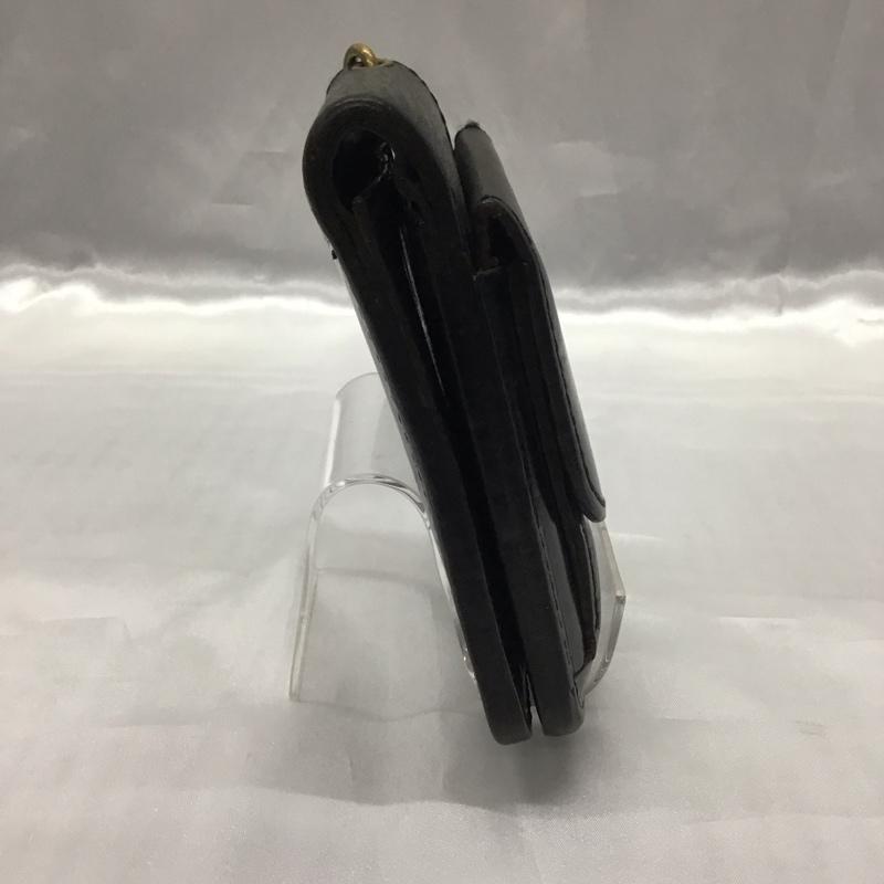 カワタコキンセイ 革蛸謹製 財布 二つ折り レザー ワンポイント 黒 / ブラック /  メンズ USED 古着 中古 10110960