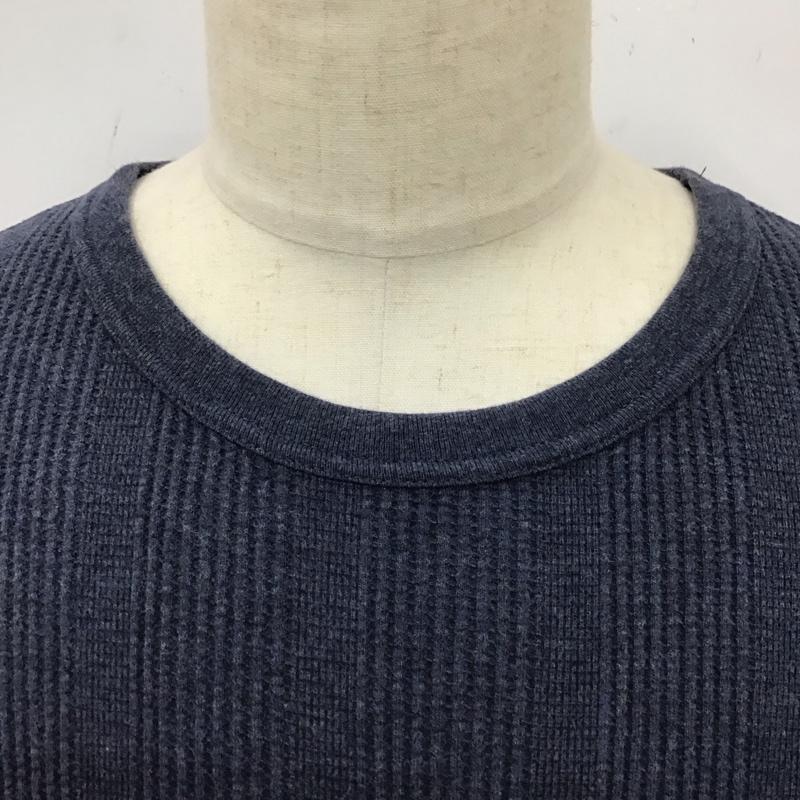 グリーンレーベルリラクシング green label relaxing カットソー 七分袖 3217-199-4649 リブ クルーネック M  紺 / ネイビー /  メンズ USED 古着 中古 10118337