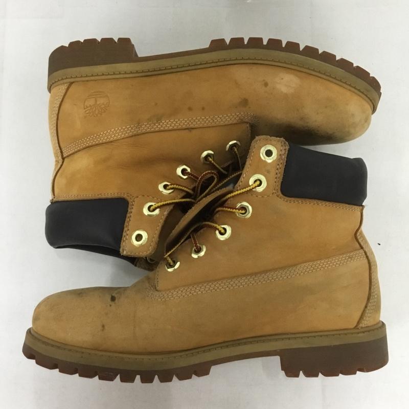 ティンバーランド Timberland ブーツ ショートブーツ 12909 6in Premium Boot 24cm 24.0cm ワンポイント キャメル / キャメル /  レディース USED 古着 中古 10140037