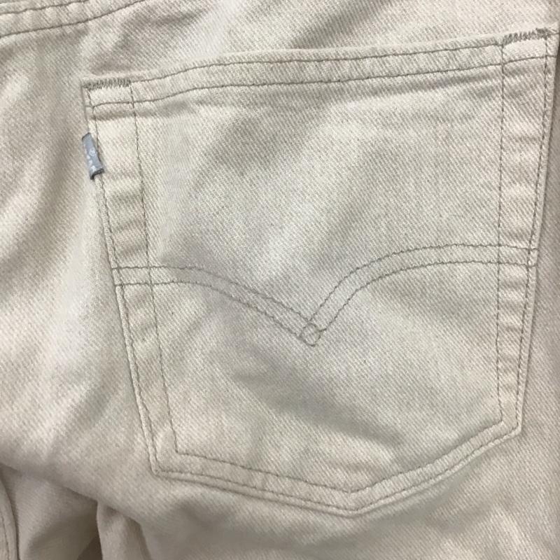 リーバイストラウスアンドコー Levi Strauss & co. パンツ デニム、ジーンズ デニムパンツ ワイドパンツ カジュアルパンツ ストレッチパンツ 36インチ ロゴ、文字 ベージュ / ベージュ /  メンズ USED 古着 中古 10149295
