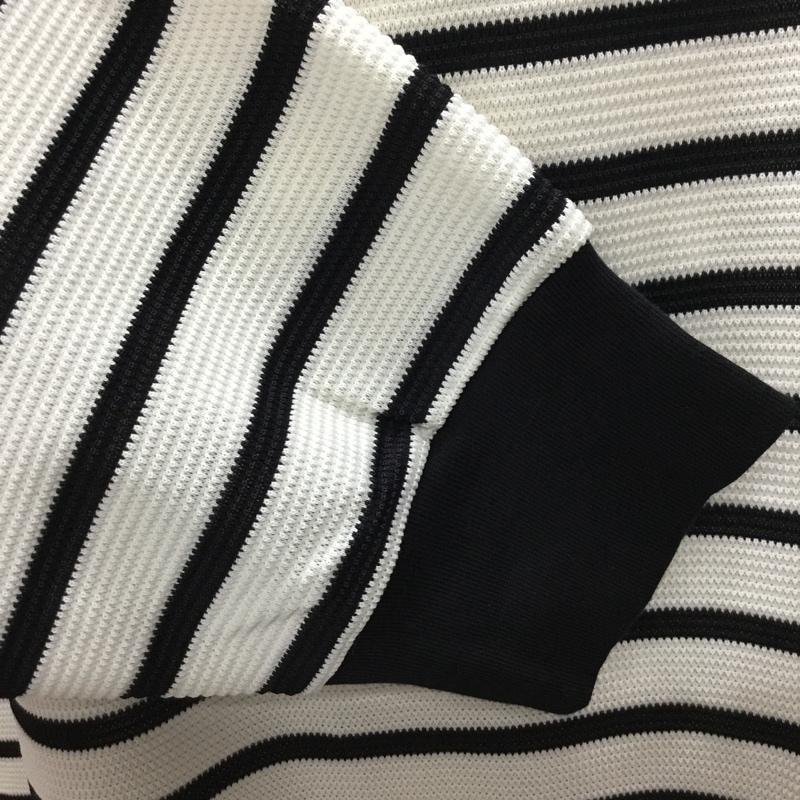 ラコステ LACOSTE カットソー 長袖 長袖カットソー クルーネックカットソー ロングスリーブカットソー 5 ボーダー柄 白 / ホワイト / X 黒 / ブラック /  メンズ USED 古着 中古 10120461