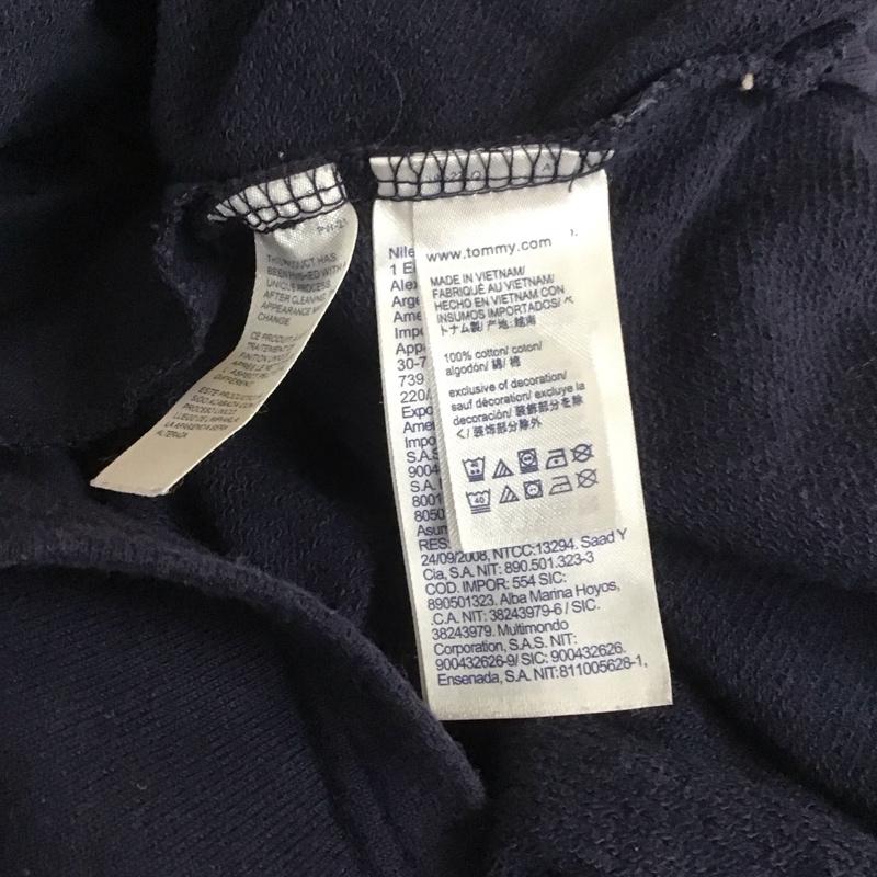 トミーヒルフィガー TOMMY HILFIGER ワンピース ひざ丈スカート 0289668 Tシャツワンピース 半袖 XS ロゴ、文字 紺 / ネイビー /  レディース USED 古着 中古 10108420