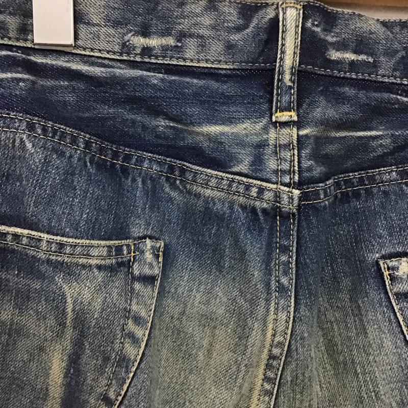 ヒステリックグラマー HYSTERIC GLAMOUR パンツ デニム、ジーンズ デニムパンツ スリムパンツ カジュアルパンツ 34 ダメージ加工 インディゴ / インディゴ /  メンズ USED 古着 中古 10148172
