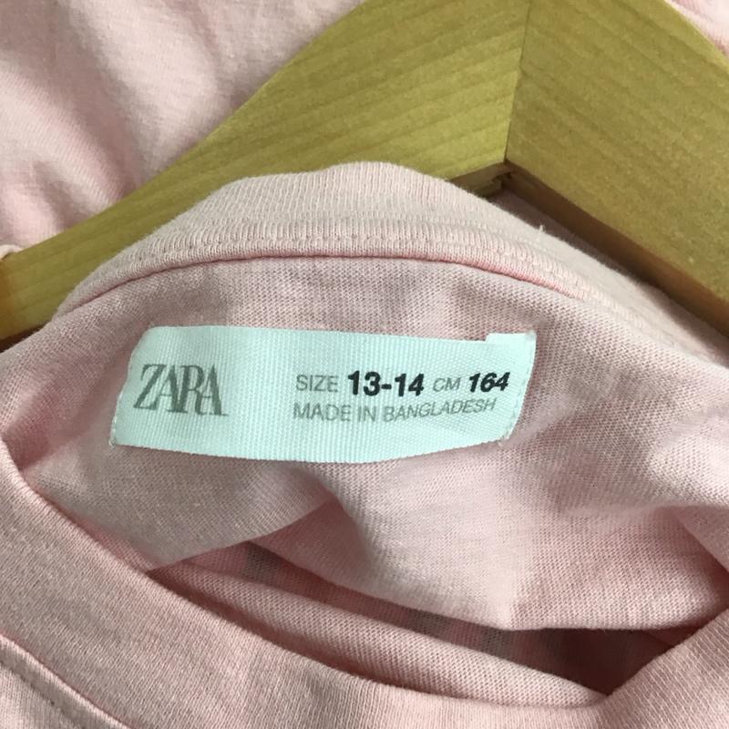 ザラ ZARA Tシャツ 半袖 164cm ロゴ、文字 X プリント 桃 / ピンク /  ガールズ USED 古着 中古 10134204