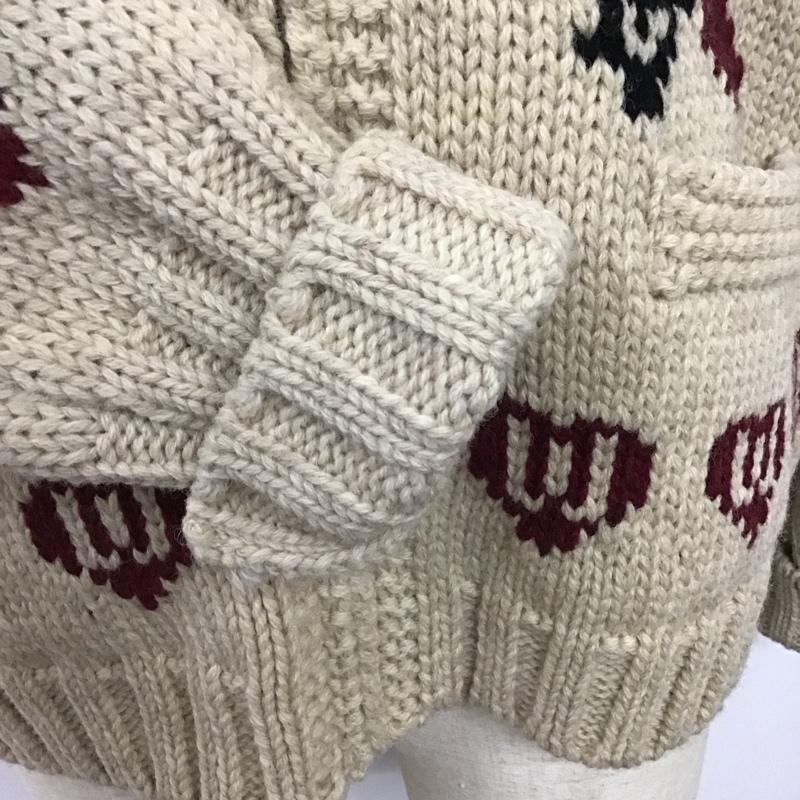 ウィアード WEIRDO カーディガン 長袖 ウルフ 日本製 ニット L  マルチカラー / マルチカラー /  メンズ USED 古着 中古 10115070