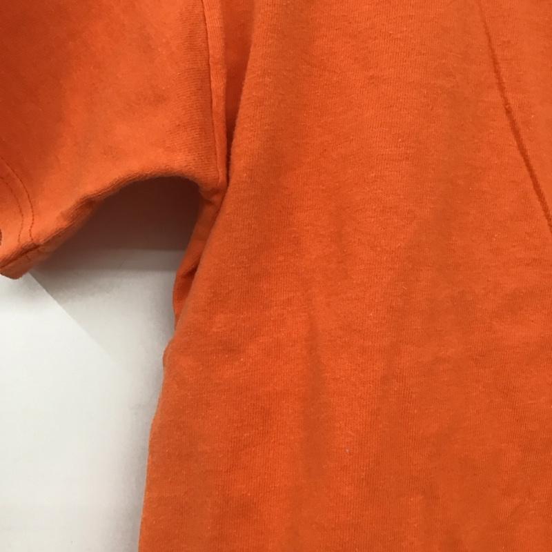 ヘインズ HANES Tシャツ 半袖 半袖カットソー プリントTシャツ クルーネックカットソー L ロゴ、文字 橙 / オレンジ /  メンズ USED 古着 中古 10146580