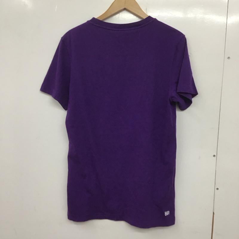 ラコステ LACOSTE Tシャツ 半袖 半袖カットソー プリントTシャツ クルーネックカットソー S ロゴ、文字 紫 / パープル /  メンズ USED 古着 中古 10138903