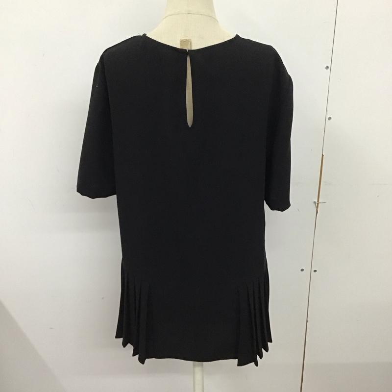 ザラ ZARA カットソー 半袖 半袖 M 無地 黒 / ブラック /  レディース USED 古着 中古 10124071