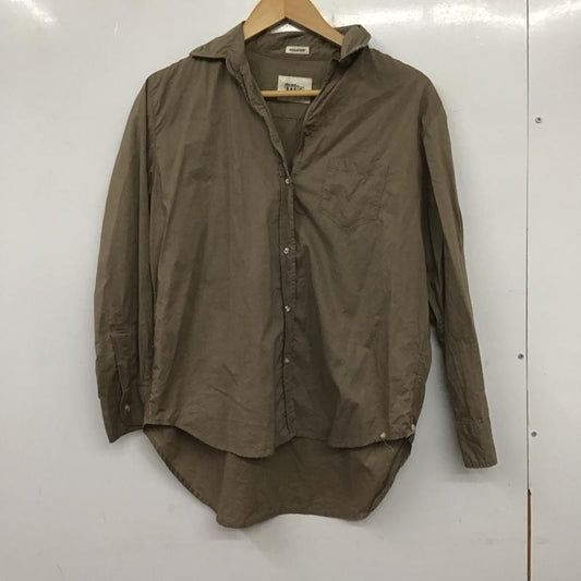 ニコアンド niko and... シャツ、ブラウス 長袖 無地 茶 / ブラウン /  レディース USED 古着 中古 10140404
