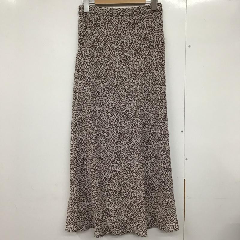 ローリーズファーム LOWRYS FARM スカート ロングスカート ロングスカート タイトスカート ストレッチ FREE プリント 茶 / ブラウン /  レディース USED 古着 中古 10142686