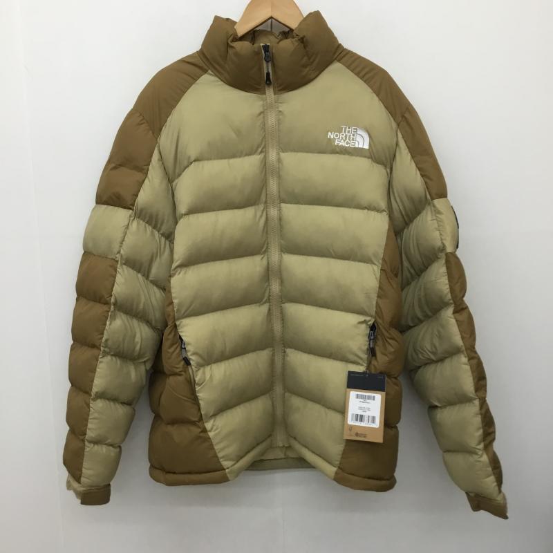 ザノースフェイス THE NORTH FACE ジャケット、上着 ダウンジャケット NF0A852FQV3-L L ロゴ、文字 茶 / ブラウン / X ベージュ / ベージュ /  メンズ USED 古着 中古 10137893