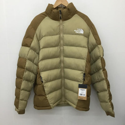 ザノースフェイス THE NORTH FACE ジャケット、上着 ダウンジャケット NF0A852FQV3-L L ロゴ、文字 茶 / ブラウン / X ベージュ / ベージュ /  メンズ USED 古着 中古 10137893