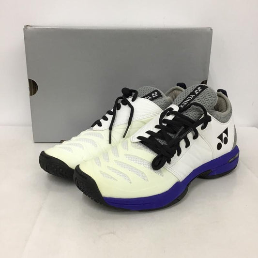 ヨネックス YONEX スニーカー スニーカー SHTF3MGC パワークッションフュージョンレブ3メンGC テニスシューズ 箱有 24.5cm 24.5cm ロゴ、文字 白 / ホワイト / X 青 / ブルー / X 灰 / グレー /  レディース USED 古着 中古 10147956