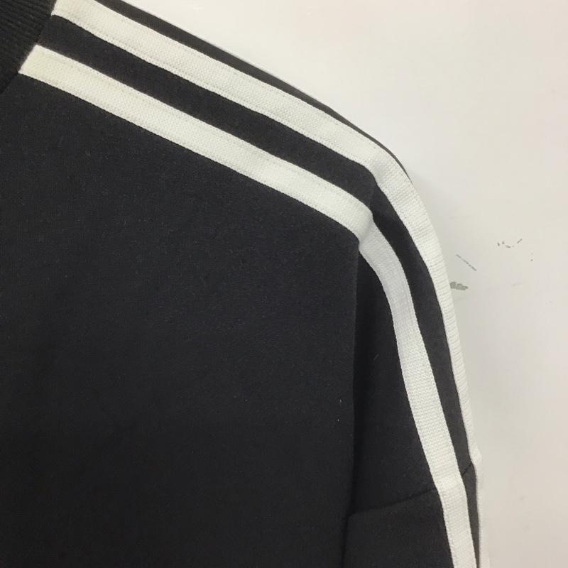 アディダス adidas トレーナー 長袖 ej8712 長袖スウェット クルーネック スポーツウェア M ロゴ、文字 黒 / ブラック /  メンズ USED 古着 中古 10139877