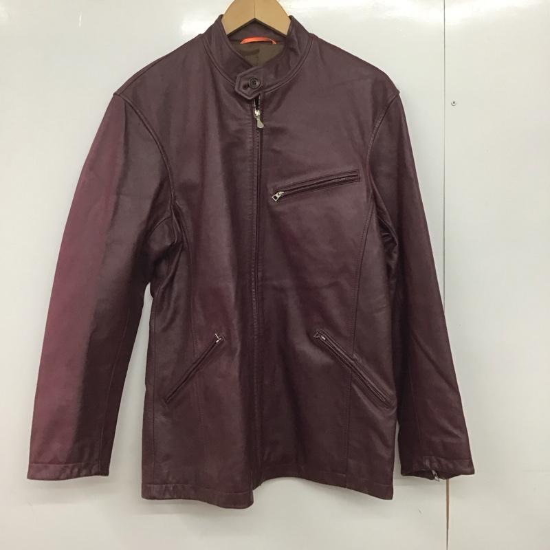 ポールスミス Paul Smith ジャケット、上着 ジャケット、ブレザー ジップアップジャケット レザージャケット アウター L 無地 えんじ / ワインレッド /  メンズ USED 古着 中古 10147021