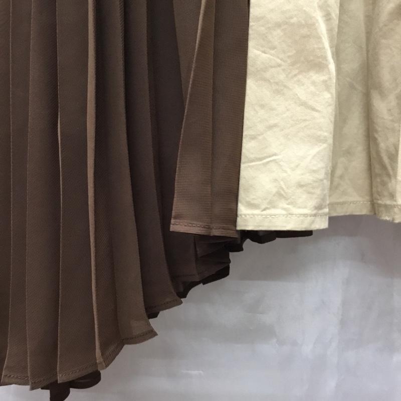 アズールバイマウジー AZUL BY MOUSSY スカート ロングスカート 250csa31-586d ASYMMETRYCOMBISKIRT ロングスカート フレアスカート S 無地 茶 / ブラウン /  レディース USED 古着 中古 10112283