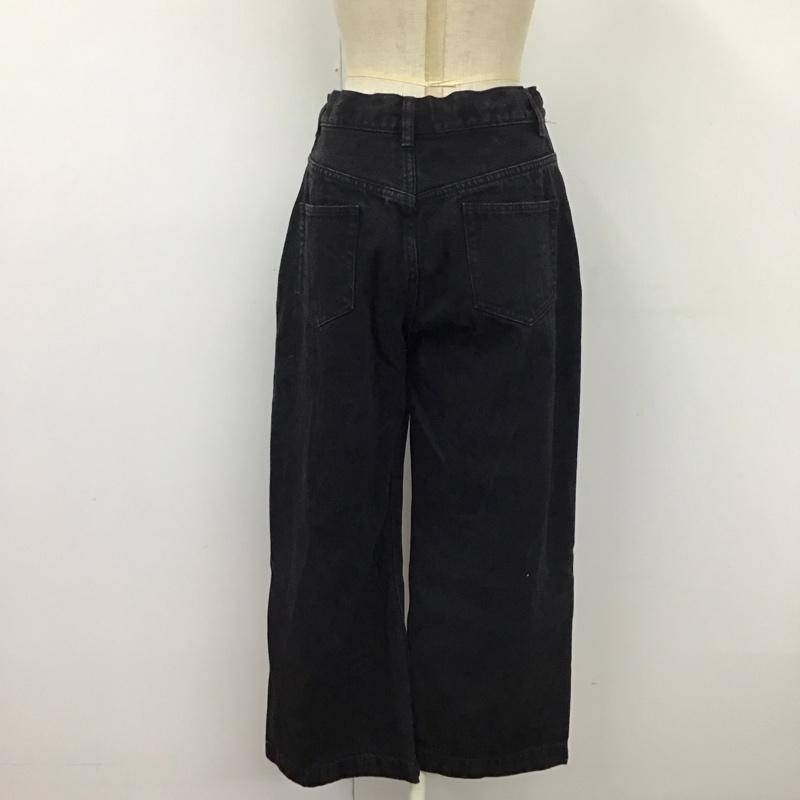 フリークスストア FREAK S STORE パンツ デニム、ジーンズ デニムパンツ ストレートパンツ ワイドパンツ カジュアルパンツ M 無地 黒 / ブラック /  レディース USED 古着 中古 10114474