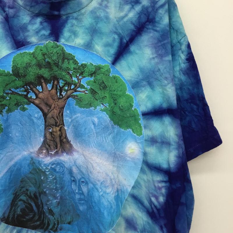 ＵＳフルギ US古着 Tシャツ 半袖 XL プリント X 総柄 青 / ブルー /  メンズ USED 古着 中古 10133843