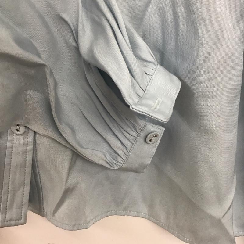 マウジー MOUSSY シャツ、ブラウス 長袖 029eaa30-5230 長袖フリルシャツ ノーカラーシャツ FREE 無地 水色 / ライトブルー /  レディース USED 古着 中古 10128910