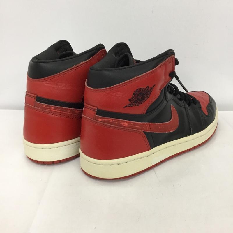 ナイキ NIKE スニーカー スニーカー 136066 061 AIR JORDAN 1 RETRO 28cm 箱有 28.0cm ロゴ、文字 黒 / ブラック / X 赤 / レッド /  メンズ USED 古着 中古 10124856