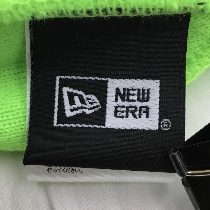 ニューエラ NEW ERA 帽子 ニット帽 MoMA FREE ロゴ、文字 黄緑 / イエローグリーン /  メンズ USED 古着 中古 10136546