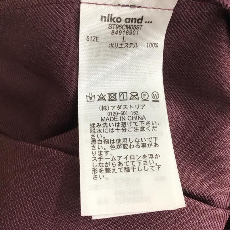 ニコアンド niko and... スカート ロングスカート 84916901 ヘンケイプリーツロングスカート 4 無地 紫 / パープル /  レディース USED 古着 中古 10131587