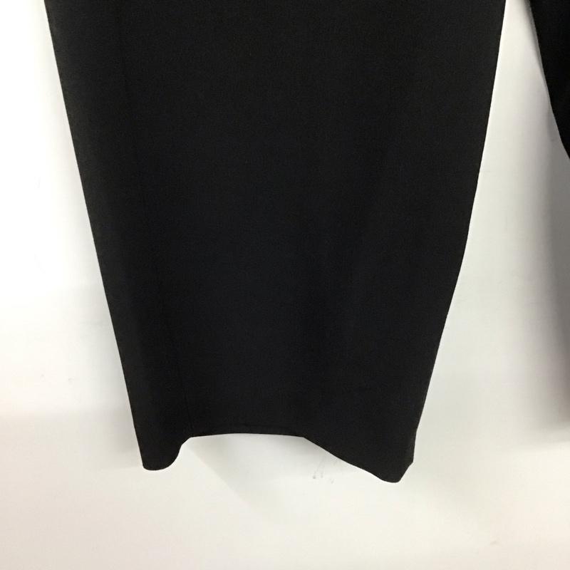 ザラ ZARA パンツ スラックス 7563 041 800 ワイドパンツ ベルト付き L 無地 黒 / ブラック /  レディース USED 古着 中古 10138984