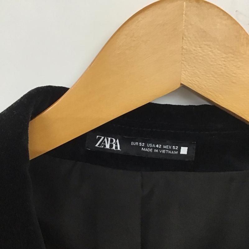 ザラ ZARA ジャケット、上着 ジャケット、ブレザー ベルベットジャケット カジュアルジャケット 無地 黒 / ブラック /  メンズ USED 古着 中古 10132912