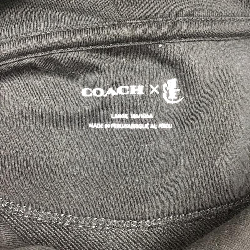 コーチ COACH パーカー 長袖 CP459 ニューイヤーフーディー ドラゴン 蓮羊 L ロゴ、文字 黒 / ブラック /  メンズ USED 古着 中古 10112392