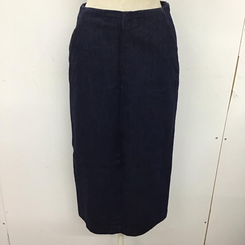 ザラ ZARA スカート ロングスカート 前スリット デニム XS 無地 インディゴ / インディゴ /  レディース USED 古着 中古 10121523
