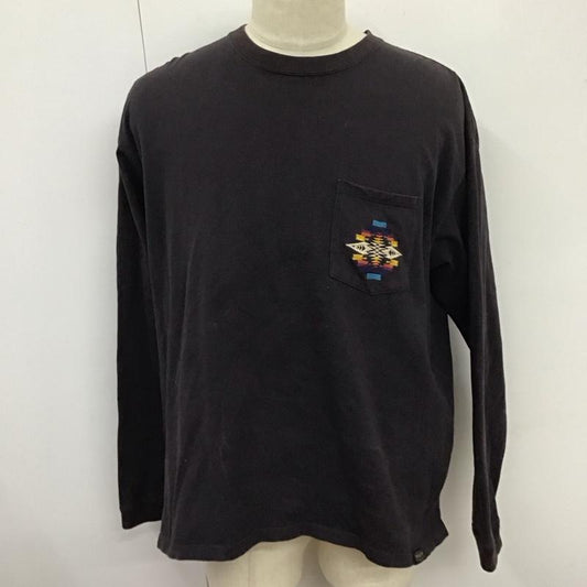 ペンドルトン PENDLETON Tシャツ 長袖 0475-1001 クルーネック ロンT 胸ポケット L 刺繍 紺 / ネイビー /  メンズ USED 古着 中古 10125797