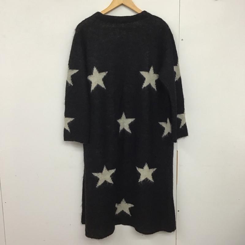 ミラオーウェン Mila Owen カーディガン 長袖 長袖ニットカーディガン 前開ニット ロングカーディガン 0 ロゴ、文字 黒 / ブラック /  レディース USED 古着 中古 10142454