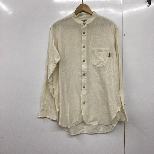 ゴーヘンプ GOHEMP シャツ、ブラウス 長袖 長袖シャツ ノーカラーシャツ カジュアルシャツ 2 ロゴ、文字 アイボリー / アイボリー /  メンズ USED 古着 中古 10143485