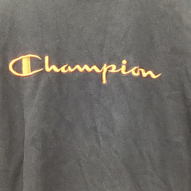 チャンピオン Champion Tシャツ 半袖 半袖カットソー プリントTシャツ クルーネックカットソー L ロゴ、文字 黒 / ブラック /  メンズ USED 古着 中古 10142570
