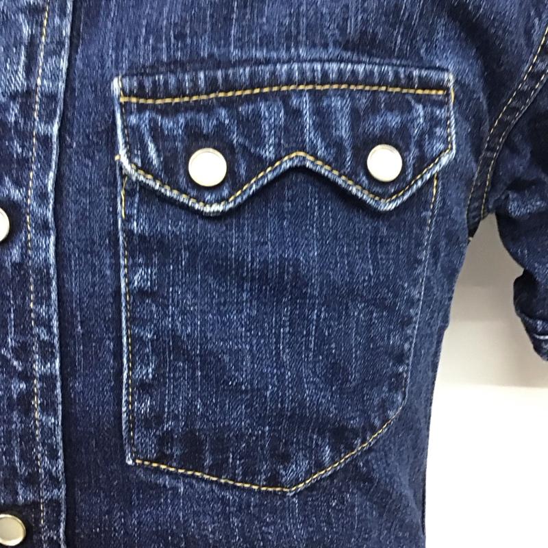 フラットヘッド The Flat Head シャツ、ブラウス 半袖 半袖シャツ デニムシャツ カジュアルシャツ 40 ロゴ、文字 インディゴ / インディゴ /  メンズ USED 古着 中古 10114188