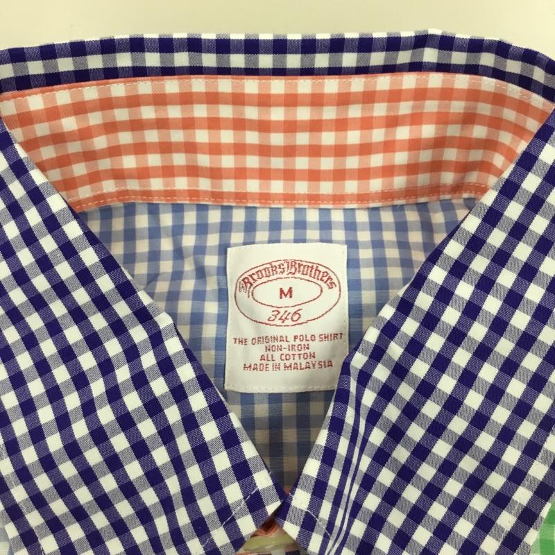 ブルックスブラザーズ BROOKS BROTHERS シャツ、ブラウス 半袖 ボタンダウン M チェック マルチカラー / マルチカラー /  メンズ USED 古着 中古 10111586