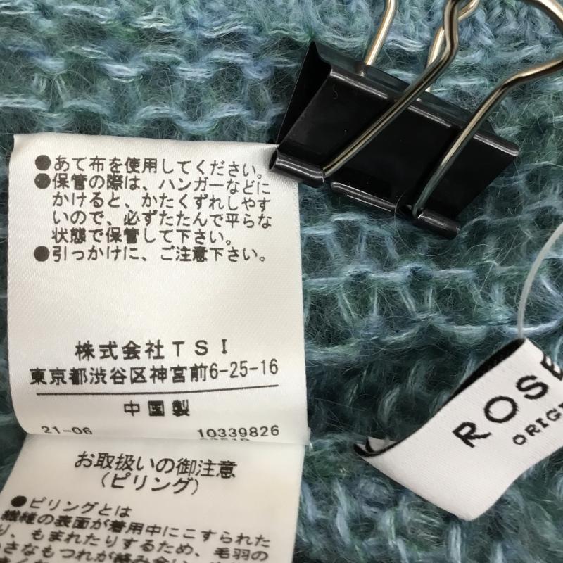 ローズバッド ROSE BUD ニット、セーター 長袖 FREE 無地 青 / ブルー /  レディース USED 古着 中古 10139800