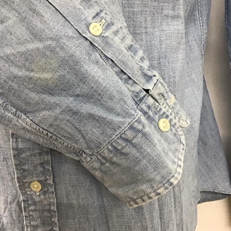 ラルフローレン RALPHLAUREN シャツ、ブラウス 長袖 長袖シャツ カラーシャツ ポケットシャツ 長袖カットソー デニムシャツ M ロゴ、文字 インディゴ / インディゴ /  メンズ USED 古着 中古 10124490