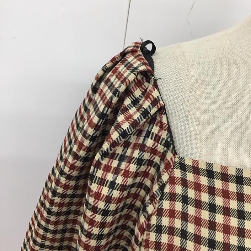 ザラ ZARA ワンピース ミニスカート 0387 160 075 スクエアネック L チェック マルチカラー / マルチカラー /  レディース USED 古着 中古 10119624