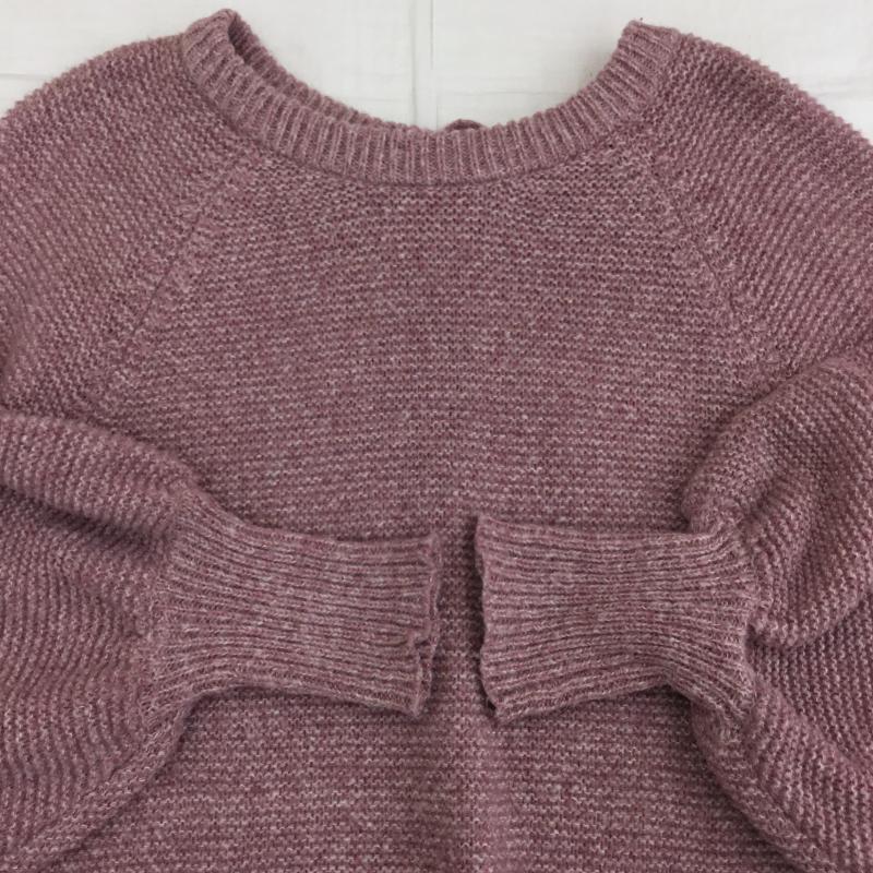 アクシーズファム axes femme ニット、セーター 長袖 FREE 無地 桃 / ピンク /  レディース USED 古着 中古 10138246