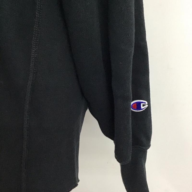 チャンピオン Champion トレーナー 長袖 CWST006 REVERSE WEAVE RODEO CROWN M ロゴ、文字 黒 / ブラック /  レディース USED 古着 中古 10120338