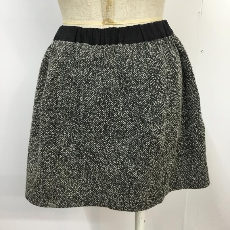 アダムエロペ ADAM ET ROPE  スカート ミニスカート 38  黒 / ブラック / X 白 / ホワイト /  レディース USED 古着 中古 10043341