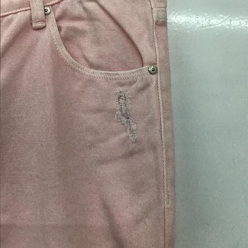 ザラ ZARA パンツ デニム、ジーンズ 38 無地 桃 / ピンク /  レディース USED 古着 中古 10131659