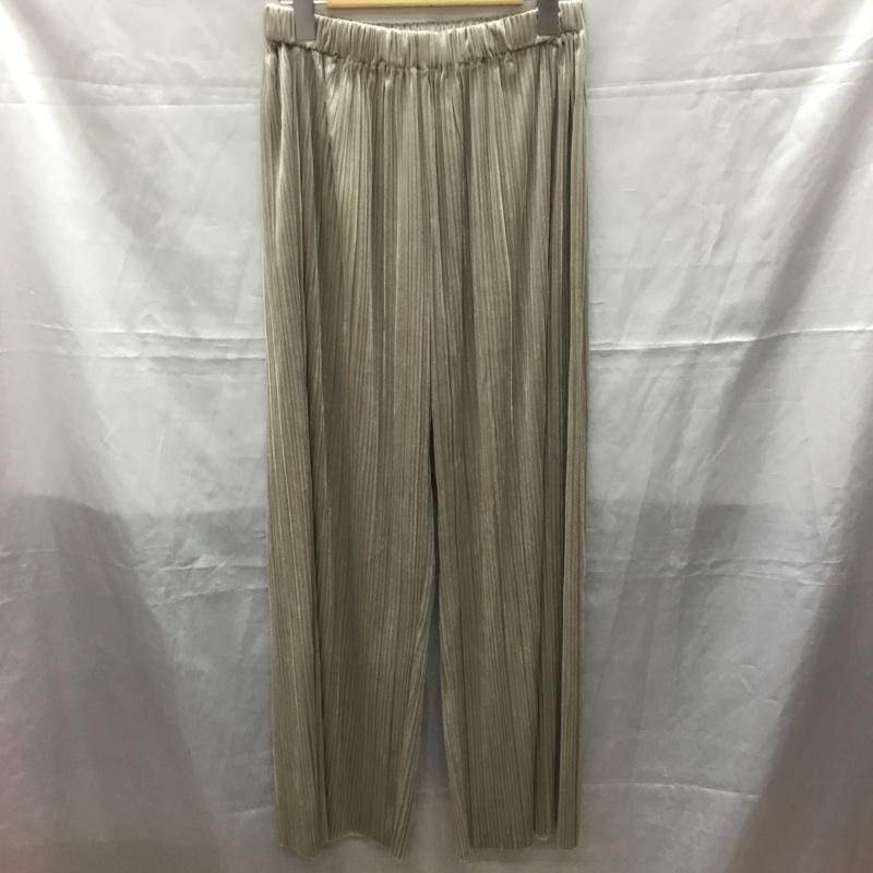 アメリカンホリック AMERICAN HOLIC ボトムス ボトムス ha11l0f0190 プリーツワイドパンツ フレアパンツ カジュアルパンツ M 無地 灰 / グレー /  レディース USED 古着 中古 10112239