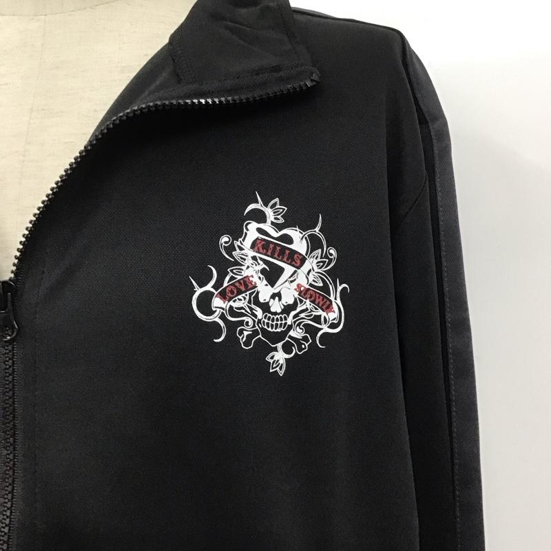 エドハーディー Ed Hardy セットアップ セットアップ 32250701 ジャージ トラックジャケット ジョガーパンツ バックプリント タグ付き L ロゴ、文字 黒 / ブラック /  メンズ USED 古着 中古 10144442