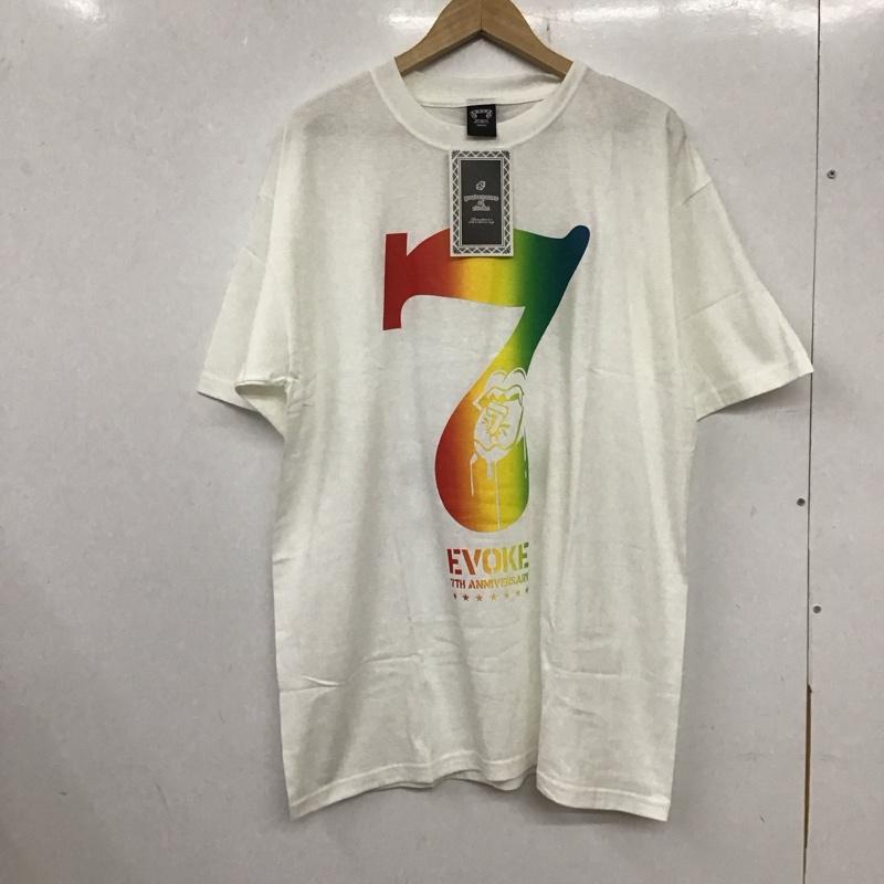 イウ゛ォーク EVOKE Tシャツ 半袖 7th anniversary s/tee 半袖カットソー プリントTシャツ L プリント 白 / ホワイト /  メンズ USED 古着 中古 10135908