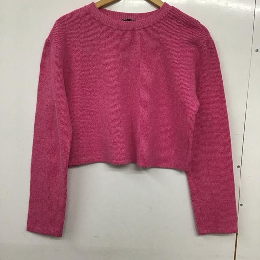 ザラ ZARA ニット、セーター 長袖 M 無地 桃 / ピンク /  レディース USED 古着 中古 10139387