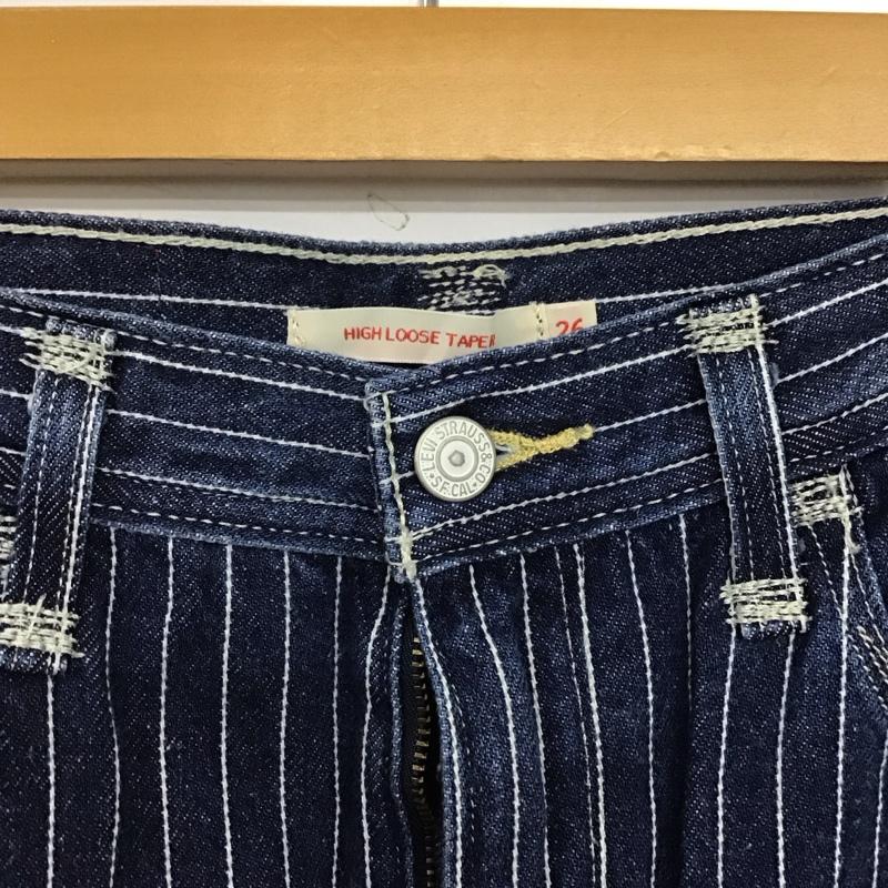 リーバイスレッド Levi s RED パンツ デニム、ジーンズ デニムパンツ ワイドパンツ カジュアルパンツ ストレッチパンツ 26インチ ストライプ インディゴ / インディゴ /  メンズ USED 古着 中古 10143682