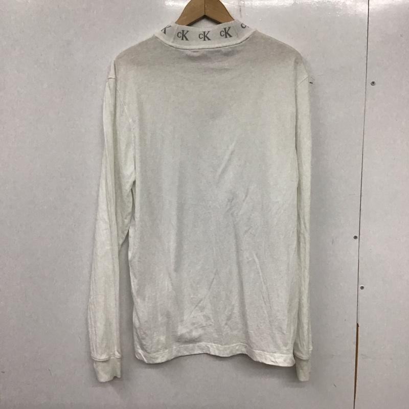 カルヴァン クライン ジーンズ Calvin Klein Jeans カットソー 長袖 長袖カットソー プリントカットソー M ロゴ、文字 白 / ホワイト /  メンズ USED 古着 中古 10139875