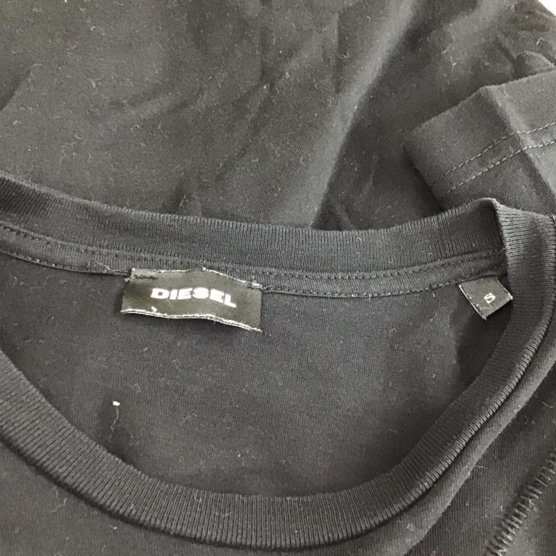 ディーゼル DIESEL Tシャツ 半袖 半袖カットソー プリントTシャツ クルーネックカットソー S プリント 黒 / ブラック /  メンズ USED 古着 中古 10119513